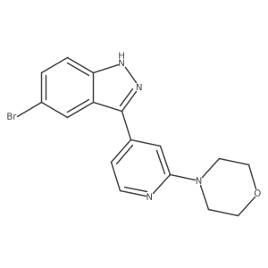 4-[4-(5-bromo-1H-indazol-3-yl)pyridin-2-yl]morpholine结构式