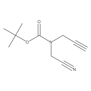 tert-butyl N-(cyanomethyl)-N-(prop-2-yn-1-yl)carbamate结构式
