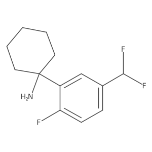 Cyclohexanamine, 1-[5-(difluoromethyl)-2-fluorophenyl]-结构式