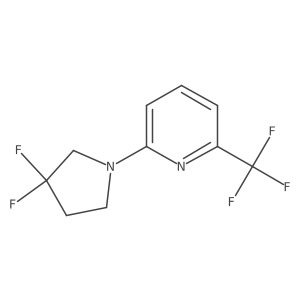 2-(3,3-Difluoropyrrolidin-1-yl)-6-(trifluoromethyl)pyridine结构式