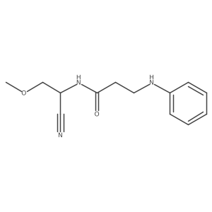 N-(1-cyano-2-methoxyethyl)-3-(phenylamino)propanamide Structure