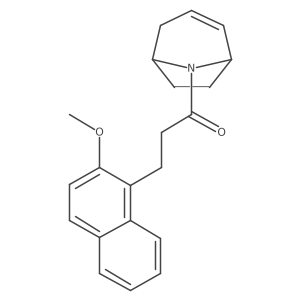1-((1R,5S)-8-azabicyclo[3.2.1]oct-2-en-8-yl)-3-(2-methoxynaphthalen-1-yl)propan-1-one Structure