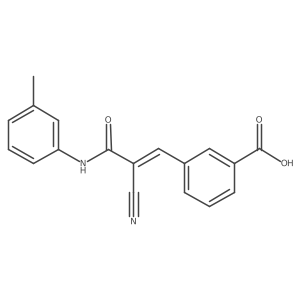 3-{2-Cyano-2-[(3-methylphenyl)carbamoyl]eth-1-en-1-yl}benzoic acid Structure