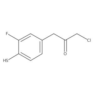 1-Chloro-3-(3-fluoro-4-mercaptophenyl)propan-2-one Structure