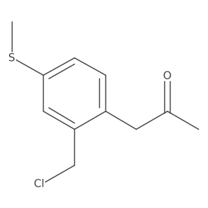 1-(2-(Chloromethyl)-4-(methylthio)phenyl)propan-2-one结构式