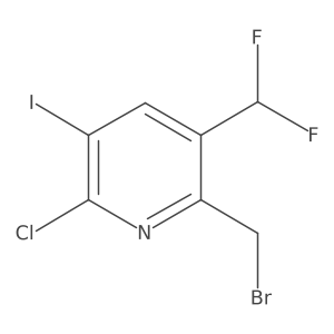 2-(Bromomethyl)-6-chloro-3-(difluoromethyl)-5-iodopyridine结构式