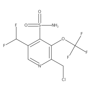 2-(Chloromethyl)-5-(difluoromethyl)-3-(trifluoromethoxy)pyridine-4-sulfonamide Structure