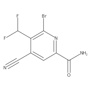 6-Bromo-4-cyano-5-(difluoromethyl)picolinamide结构式