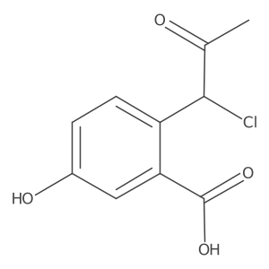 2-(1-Chloro-2-oxopropyl)-5-hydroxybenzoic acid Structure