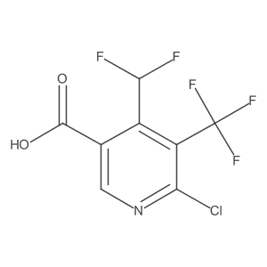 6-Chloro-4-(difluoromethyl)-5-(trifluoromethyl)nicotinic acid Structure