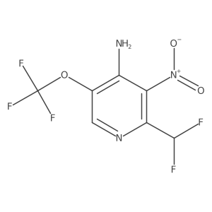 2-(Difluoromethyl)-3-nitro-5-(trifluoromethoxy)pyridin-4-amine Structure