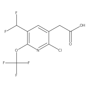 2-(2-Chloro-5-(difluoromethyl)-6-(trifluoromethoxy)pyridin-3-yl)acetic acid结构式