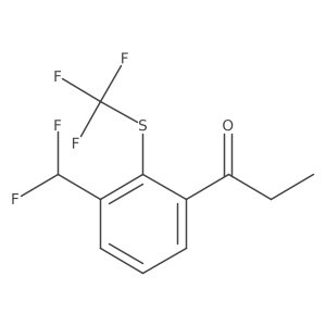 1-(3-(Difluoromethyl)-2-(trifluoromethylthio)phenyl)propan-1-one Structure