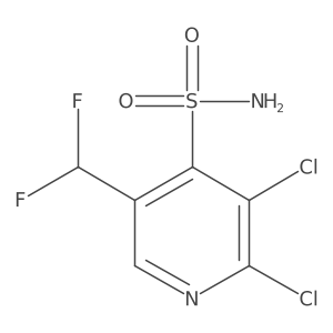 2,3-Dichloro-5-(difluoromethyl)pyridine-4-sulfonamide Structure
