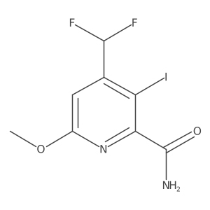 4-(Difluoromethyl)-3-iodo-6-methoxypicolinamide Structure