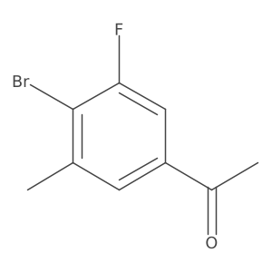 1-(4-Bromo-3-fluoro-5-methylphenyl)ethan-1-one结构式