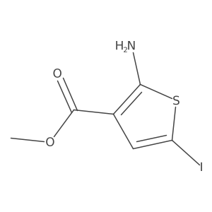 Methyl 2-amino-5-iodothiophene-3-carboxylate结构式