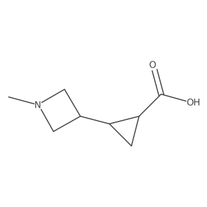2-(1-Methylazetidin-3-yl)cyclopropanecarboxylic acid Structure