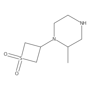 3-(2-Methylpiperazin-1-yl)thietane 1,1-dioxide Structure