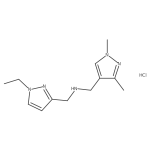 1-(1,3-dimethyl-1H-pyrazol-4-yl)-N-[(1-ethyl-1H-pyrazol-3-yl)methyl]methanamine Structure