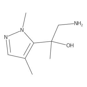 1-amino-2-(1,4-dimethyl-1H-pyrazol-5-yl)propan-2-ol结构式