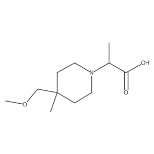 2-(4-(Methoxymethyl)-4-methylpiperidin-1-yl)propanoic acid结构式