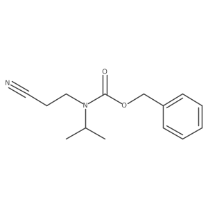 benzyl N-(2-cyanoethyl)-N-(propan-2-yl)carbamate Structure