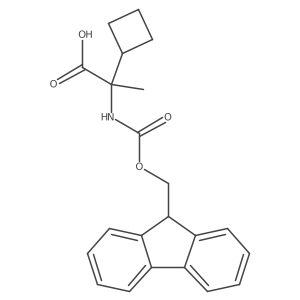 2-Cyclobutyl-2-({[(9H-fluoren-9-yl)methoxy]carbonyl}amino)propanoic acid结构式