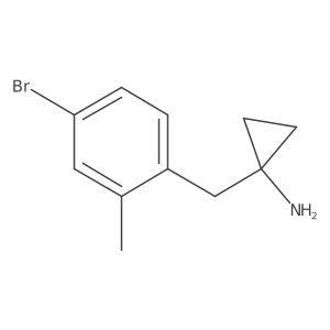 1-[(4-Bromo-2-methylphenyl)methyl]cyclopropan-1-amine结构式