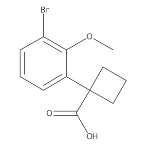 1-(3-Bromo-2-methoxyphenyl)cyclobutane-1-carboxylic acid Structure