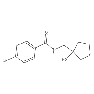 4-chloro-N-((3-hydroxytetrahydrofuran-3-yl)methyl)benzamide结构式