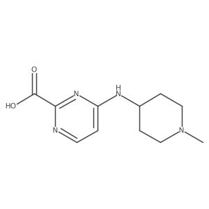 4-[(1-Methylpiperidin-4-yl)amino]pyrimidine-2-carboxylic acid结构式