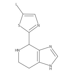 2-{3H,4H,5H,6H,7H-imidazo[4,5-c]pyridin-4-yl}-5-iodo-1,3-thiazole结构式