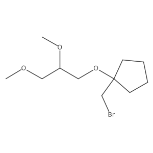 1-(Bromomethyl)-1-(2,3-dimethoxypropoxy)cyclopentane结构式