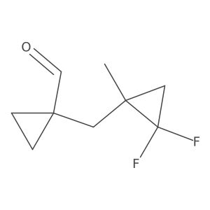 1-[(2,2-Difluoro-1-methylcyclopropyl)methyl]cyclopropane-1-carbaldehyde Structure