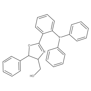 ((4S,5S)-2-(2-(Diphenylphosphanyl)phenyl)-5-phenyl-4,5-dihydrooxazol-4-yl)methanol结构式