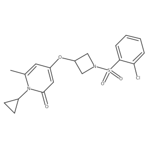 4-((1-((2-chlorophenyl)sulfonyl)azetidin-3-yl)oxy)-1-cyclopropyl-6-methylpyridin-2(1H)-one结构式