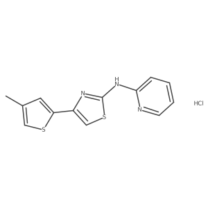4-(4-methylthiophen-2-yl)-N-(pyridin-2-yl)thiazol-2-amine hydrochloride Structure