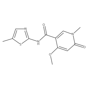 4-methoxy-1-methyl-N-(5-methylthiazol-2-yl)-6-oxo-1,6-dihydropyridine-3-carboxamide Structure