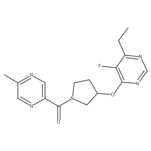 (3-((6-Ethyl-5-fluoropyrimidin-4-yl)oxy)pyrrolidin-1-yl)(5-methylpyrazin-2-yl)methanone Structure