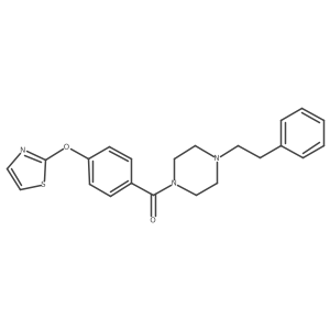 (4-Phenethylpiperazin-1-yl)(4-(thiazol-2-yloxy)phenyl)methanone Structure
