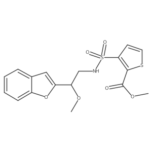 methyl 3-(N-(2-(benzofuran-2-yl)-2-methoxyethyl)sulfamoyl)thiophene-2-carboxylate Structure