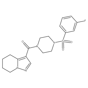(4-((3-Fluorophenyl)sulfonyl)piperazin-1-yl)(4,5,6,7-tetrahydropyrazolo[1,5-a]pyridin-3-yl)methanone Structure