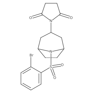 1-((1R,5S)-8-((2-bromophenyl)sulfonyl)-8-azabicyclo[3.2.1]octan-3-yl)pyrrolidine-2,5-dione Structure