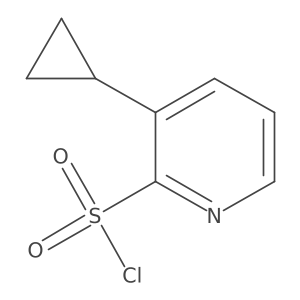 3-Cyclopropylpyridine-2-sulfonyl chloride结构式