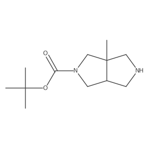 (3aR,6aS)-tert-Butyl 3a-methylhexahydropyrrolo[3,4-c]pyrrole-2(1H)-carboxylate结构式