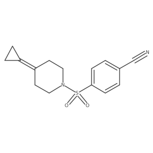 4-((4-Cyclopropylidenepiperidin-1-yl)sulfonyl)benzonitrile结构式
