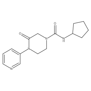 N-cyclopentyl-3-oxo-4-(pyridin-3-yl)piperazine-1-carboxamide Structure