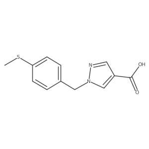 1-(4-(methylthio)benzyl)-1H-pyrazole-4-carboxylic acid结构式