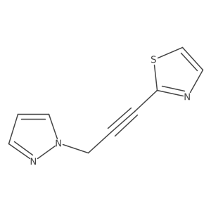 2-[3-(1H-pyrazol-1-yl)prop-1-yn-1-yl]-1,3-thiazole Structure